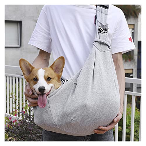 Tragetasche Hund,Hundetasche Pet Welpen-Träger im Freien Reise Hund Umhängetasche Mesh Oxford Einzelkomfort Sling Umhängetasche Handtasche Beutel (Color : Pet backpack 1) von CYMKYQ