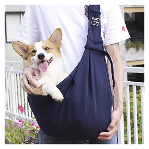 Tragetasche Hund,Hundetasche Pet Welpen-Träger im Freien Reise Hund Umhängetasche Mesh Oxford Einzelkomfort Sling Umhängetasche Handtasche Beutel (Color : Pet backpack 3) von CYMKYQ