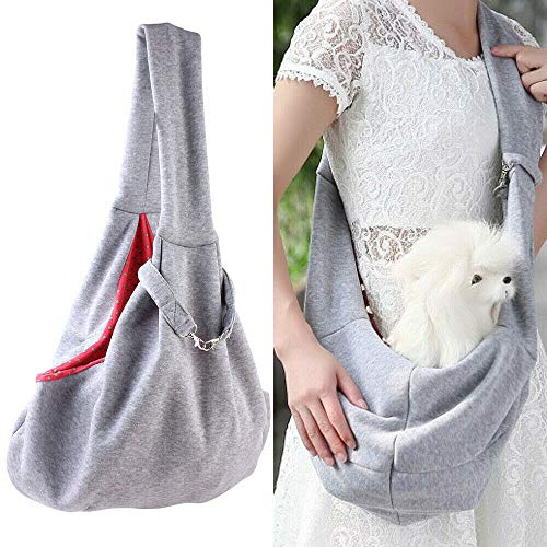 Tragetasche Hund,Hundetasche Pet Welpen Tragetasche Katzen Welpen im Freien Reise Hund Umhängetasche Baumwolle Einzelkomfort Sling Handtasche Beutel von CYMKYQ