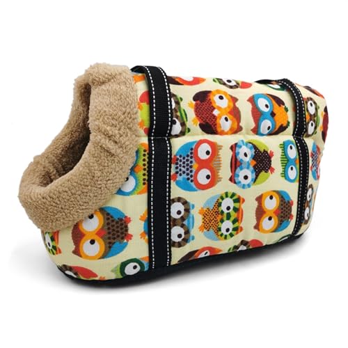 Tragetasche Hund,Hundetasche Reise Hundeträgerbeutel Pet Carrier for Hunde Katzen Pet Sling Tasche Weiche Welpen Katze Hund Umhängetaschen Chihuahua Mops Kleine Hundetasche S/L (Color : 3 with fur von CYMKYQ