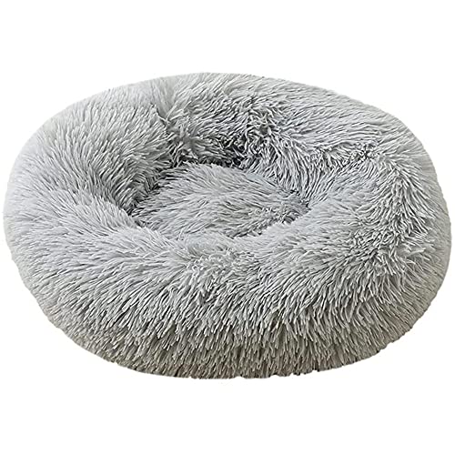 CYN Hundebett Donut Katzenbett, Hundenest Auto Nest Plüsch kreisförmig Pet Nest Hundebett Winter Warme Matte Hund Pad Haustier liefert Haustier Bett-Kaffeefarbe 1_21 Zoll von CYN