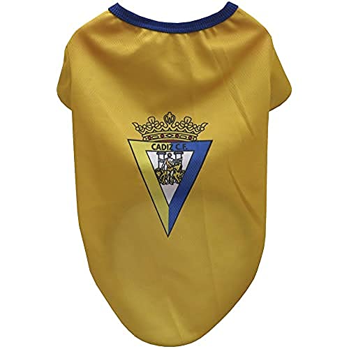 CáDIZ CF T-Shirt für Hunde oder Katze, 7 Größen erhältlich, Teamausrüstung, Größe XS, Hohe Qualität, offizielles Produkt (CyP Brands) von CYPBRANDS