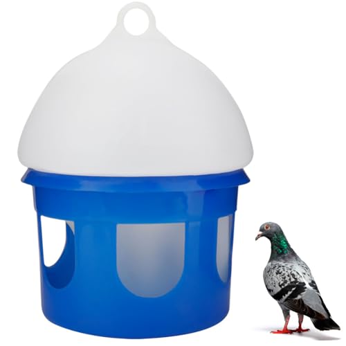 CYTGOUPER Taubenfutterspender, automatischer Vogelfutterspender aus Kunststoff für Sittiche, Wellensittiche, Nymphensittiche, Turteltauben, 2 l/4 l/6,5 l (2L) von CYTGOUPER