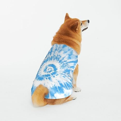 Weiche Haustierkleidung, Blau Weiß Tie Dye Hund und Katze Kleidung von CZZYH