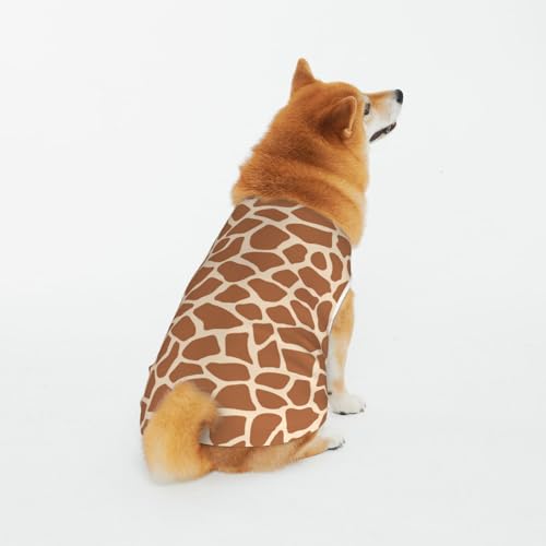 Weiche atmungsaktive Baumwolle Haustier Kleidung, Cartoon Textur Giraffe Hund & Katze Kleidung für große, mittlere und kleine von CZZYH