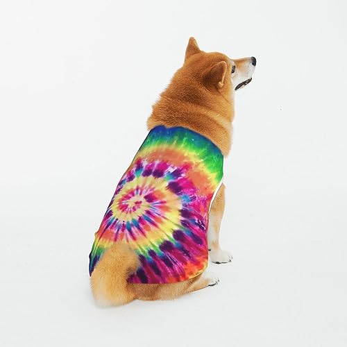 Weiche Haustierkleidung, Regenbogen Tie Dye Hund und Katze Kleidung von CZZYH