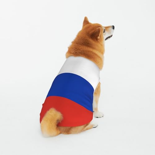 Weiche atmungsaktive Baumwolle Haustier Kleidung, Russische Flagge, Hund & Katze Kleidung für groß, mittel, klein von CZZYH