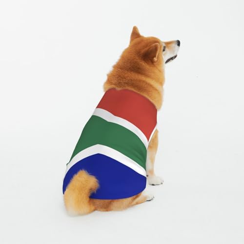 Weiche atmungsaktive Baumwolle Haustier Kleidung, südafrikanische Flagge Hund & Katze Kleidung für groß, mittel, klein von CZZYH