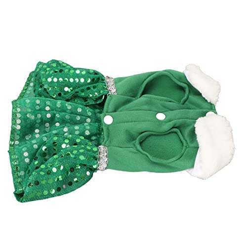 Haustier Weihnachtskostüm Weihnachtsmann Hund Outfit Urlaub Welpen Kostüm Kleid Haustier Kleidung Weihnachten Hundekleider Niedlicher Weihnachtsanzug für Hunde und Katzen (M) von CaCaCook