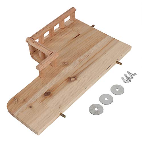 Holzspielzeug für kleine Hamster, Kleintiere, Kletter-Meerschweinchen, Rampe, Haustier, 34 × 20 × 5, Holzstütze mit Geländer von CaCaCook