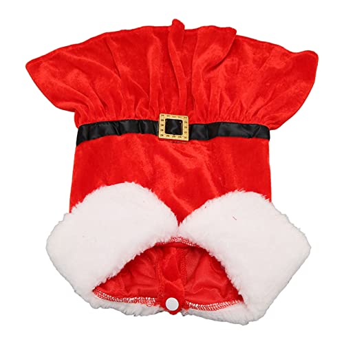 Hund Weihnachten Outfit Rot Weiß Katze Weihnachtskostüm Schöne Haustier Kleidung Weihnachtsmann Hund Weihnachtskleid Haut Winterkleidung für Kleine Hunde Katzen (XL) von CaCaCook