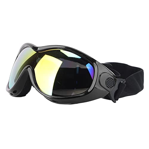 UV-Schutzbrille für Haustiere, PVC und PC, verstellbar, starke Schlagfestigkeit, Hundesonnenbrille für Haustiere, Hunde, Katzen, Schwarz von CaCaCook