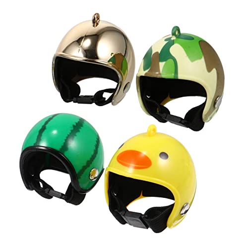 Cabilock 4 Stück Pet Chicken Helm Sittich Helm Hamsterhelm Hähnchen Schutzhelm Sicherheitshelm Für Haustiere Hühnerhelme Hühnerkopfbedeckung Entenhelm Plastik Schützender Hut Kind Papagei von Cabilock