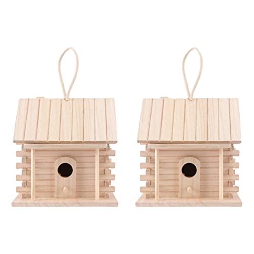 Cabilock Hängend 2 Stücke Vogelhaus zum Aufh? Bemalen Vogelfutterstation Gartendeko Nisth?hle Nistkasten für Garten Dekoration V? Kinder Bastelset Nistkasten Vogelhaus Bemalen von Cabilock