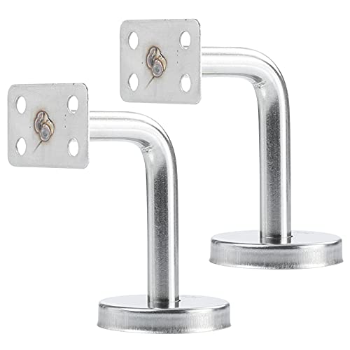 Cabilock Metallklammern Wandhalterung Metallständer 2Pcs Standard Handlauf Halterung Edelstahl Zauberstab Montiert Treppen Handlauf Halterung Gel?nder Schiene Unterstützung Geländer von Cabilock