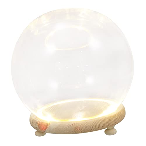 Cabilock Mikro Landschaftsornament Tisch Display Teller Servierdeckel Heimdekoration Mittelstücke Behälter Terrarium Display Glasglocke Display Kuppel LED Lichtmaske Mini von Cabilock