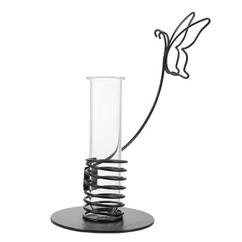 Cabilock Terrarien Pflanzenterrarium Metallbesatz Luftpflanzenhalter Dunkle Wissenschaft Luftdichter Kaffeebehälter Pflanzenbehälter Trockenblumenvase Transparente Glasvase Ornamente Knospe von Cabilock