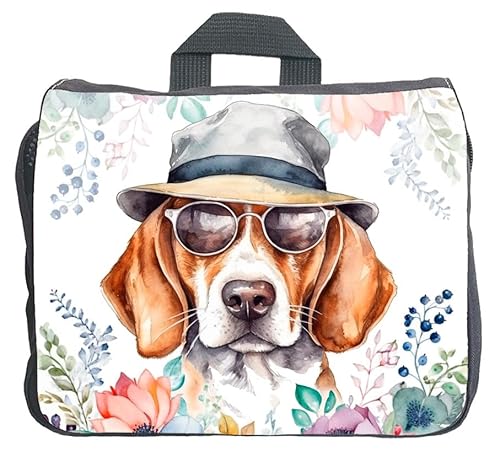 Cadouri Hundezubehörtasche mit Beagle - Aufbewahrungstasche mit Hunderasse für Hundebesitzer - originelles Geschenk - handgefertigt von Cadouri