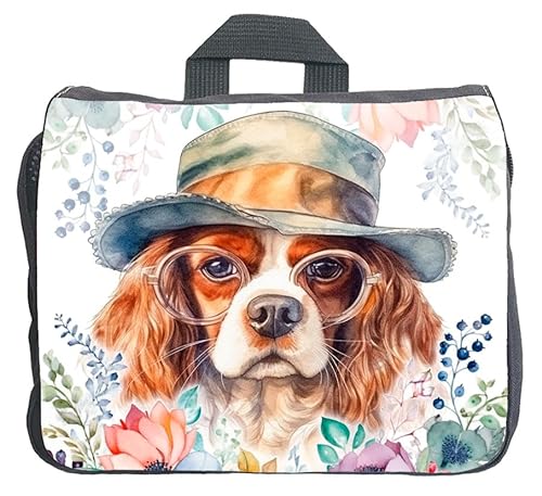 Cadouri Hundezubehörtasche mit Cavalier King Charles Spaniel - Aufbewahrungstasche mit Hunderasse für Hundebesitzer - originelles Geschenk - handgefertigt von Cadouri