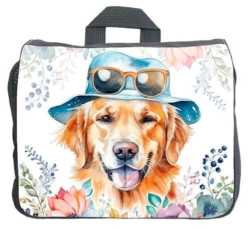 Cadouri Hundezubehörtasche mit Golden Retriever - Aufbewahrungstasche mit Hunderasse für Hundebesitzer - originelles Geschenk - handgefertigt von Cadouri