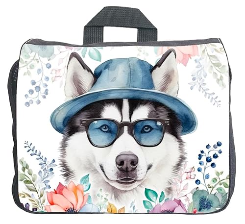 Cadouri Hundezubehörtasche mit Husky - Aufbewahrungstasche mit Hunderasse für Hundebesitzer - originelles Geschenk - handgefertigt von Cadouri