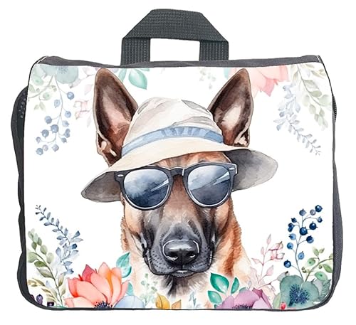 Cadouri Hundezubehörtasche mit Malinois - Aufbewahrungstasche mit Hunderasse für Hundebesitzer - originelles Geschenk - handgefertigt von Cadouri