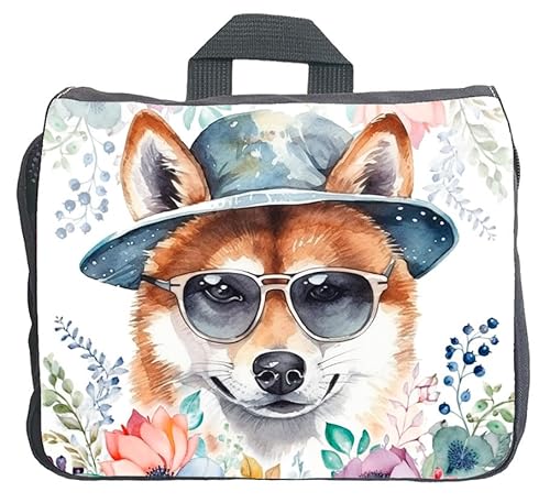 Cadouri Hundezubehörtasche mit Shiba Inu - Aufbewahrungstasche mit Hunderasse für Hundebesitzer - originelles Geschenk - handgefertigt von Cadouri