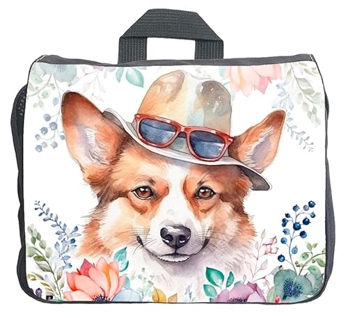 Cadouri Hundezubehörtasche mit Welsh Corgi - Aufbewahrungstasche mit Hunderasse für Hundebesitzer - originelles Geschenk - handgefertigt von Cadouri