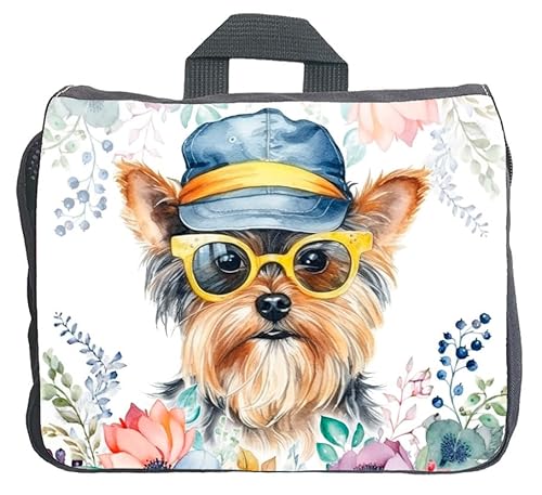 Cadouri Hundezubehörtasche mit Yorkshire Terrier - Aufbewahrungstasche mit Hunderasse für Hundebesitzer - originelles Geschenk - handgefertigt von Cadouri