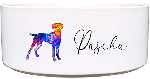 Cadouri Keramik Hundenapf ︎ personalisiert ︎ mit Name deines Hundes┊Futternapf Wassernapf (Rhodesian Ridgeback) - 1.300 ml von Cadouri