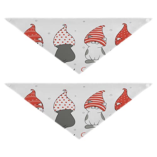 2 Stück Hundehalstücher Milch Seide Haustier Bandana Schal Druckknopf Dreieck Lätzchen Halstuch Set für kleine bis große Welpen Hunde Katzen große süße Katze Illustration von Caihoyu