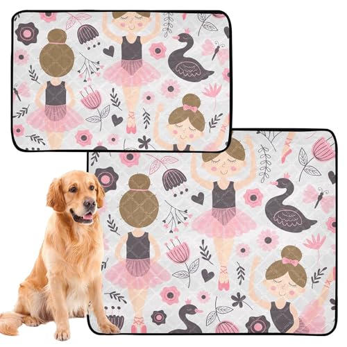 3er Pack Hundestrümpfe Platzdeckchen für Hauskatzen Rutschfest Fussmatte Autositz 50x61cm Niedliche Ballerina von Caihoyu