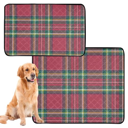 Hundepinkmatten schlamm Hundematten abwaschbar rutschfest Tierbett Fussmatte 50 x 61 cm, frohe Weihnachten Büffel kariert von Caihoyu