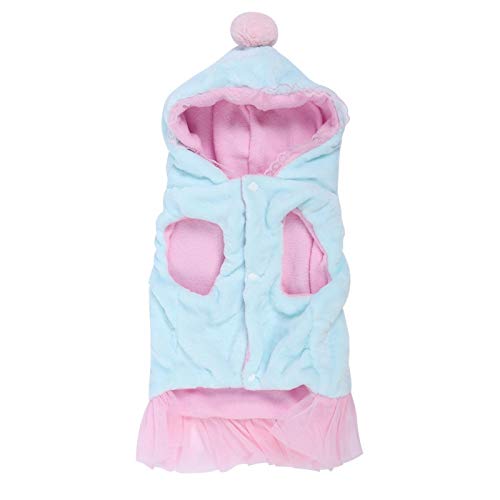 Caiqinlen Hund Winterkleidung, Plüsch Material Haustier Hund Winterkleidung, sicheres Winterkleid Winterkleidung Prinzessin Kleid für Haustier(L) von Caiqinlen