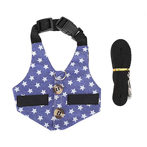 Haustier Leine, Traction Vest Rabbit Walking Lead, Meerschweinchen für Kaninchen(Star Dress, M) von Caiqinlen