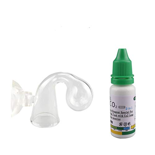 Calayu CO2 Drop Checker CO2-Test Langzeit-Monitor mit Saugnapf, 15 ml Testflüssigkeit, Aquariumausrüstung von Calayu