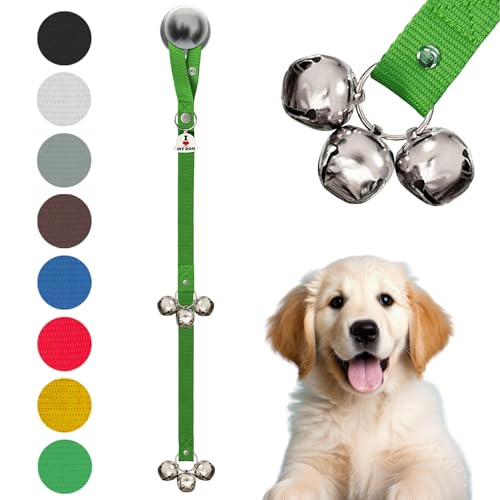 Caldwell's Pet Supply Co. Potty Glocken Househundeklingeln für Hundetraining und Stubenreinheit Ihrer Hündchen. 1,4 Zoll Hund Glocke mit Hund Klingel- und Potty Training für Welpen (Grün) von Caldwell's Pet Supply Co.