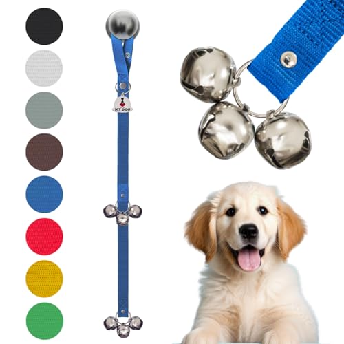 Caldwell's Pet Supply Co. Potty Glocken Househundeklingeln für Hundetraining und Stubenreinheit Ihrer Hündchen. 1,4 Zoll Hund Glocke mit Hund Klingel- und Potty Training für Welpen (blau) von Caldwell's Pet Supply Co.