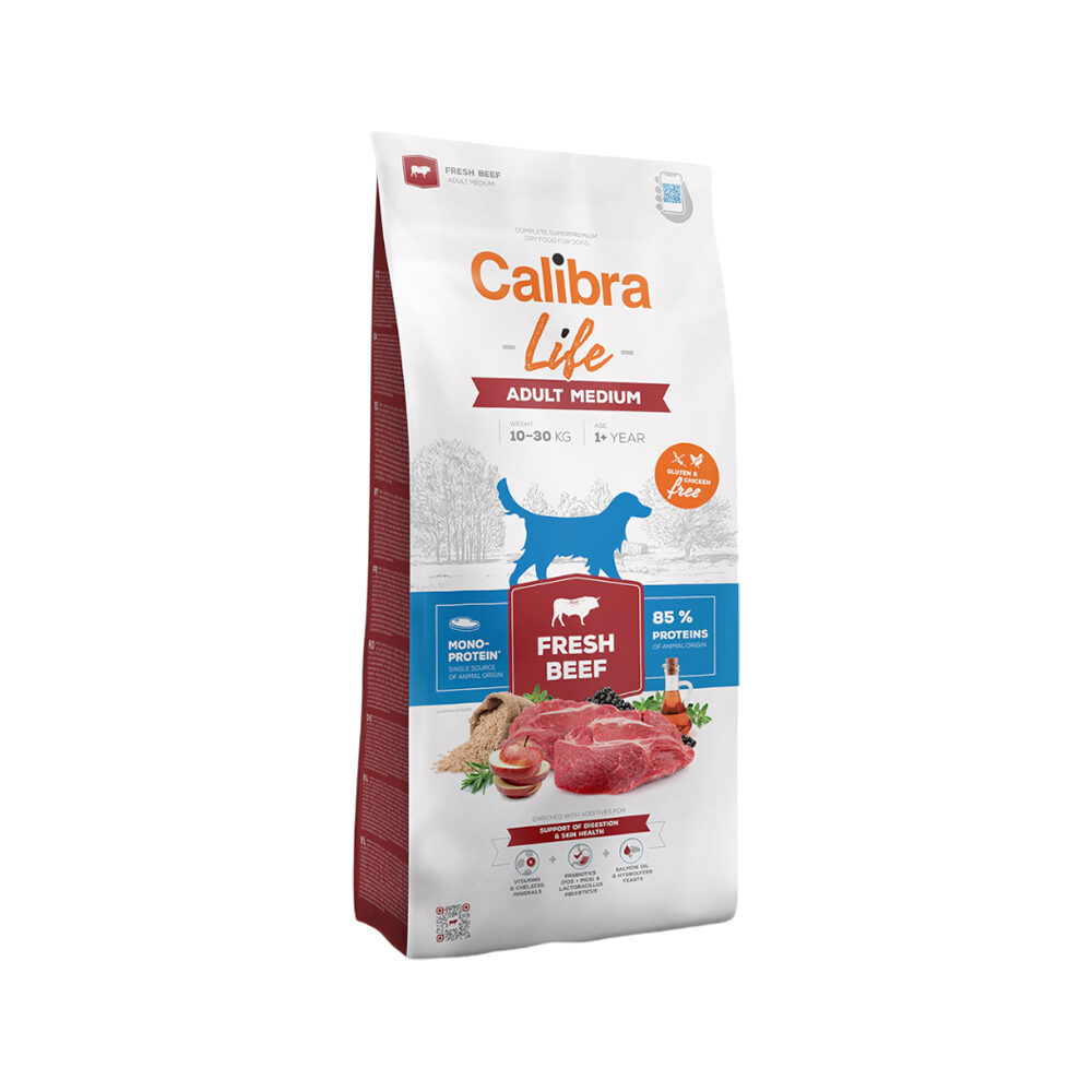 Calibra Dog Life Adult Mittlere Rasse - Rindfleisch - 12 kg von Calibra