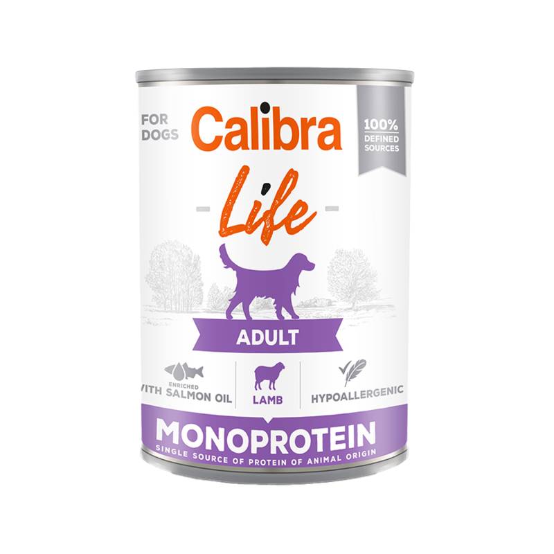 Calibra Dog Life Adult Nassfutter - Lamm - 6 x 400 g von Calibra