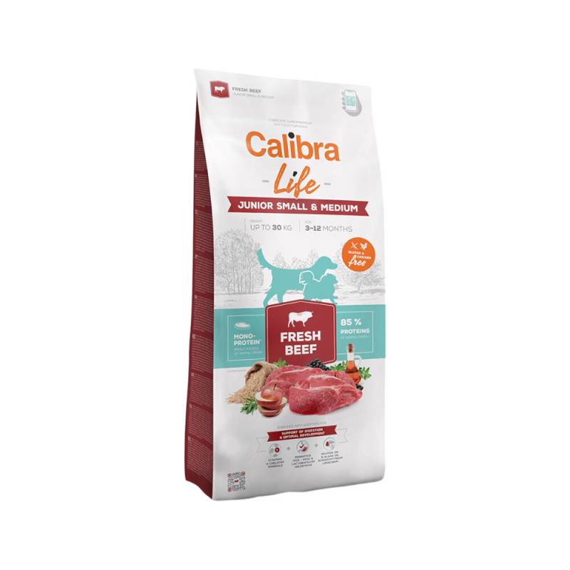 Calibra Dog Life Junior Kleine & Mittlere Rassen - Rindfleisch - 12 kg von Calibra