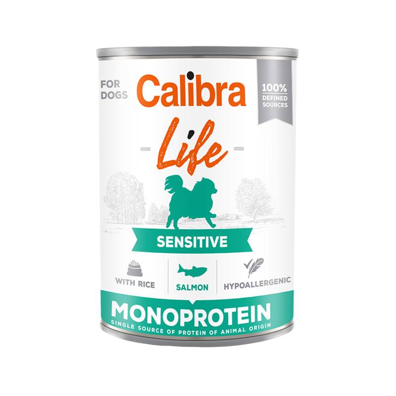 Calibra Dog Life Sensitive Nassfutter - Lachs - 6 x 400 g von Calibra