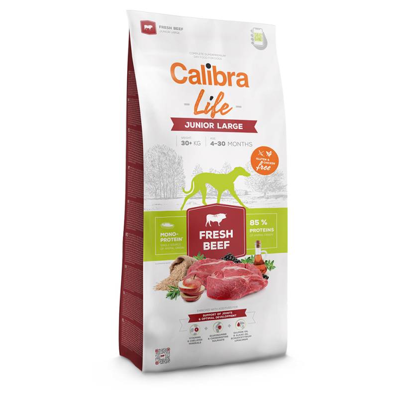 Calibra Life Junior Large Breed mit frischem Rind - 12 kg von Calibra