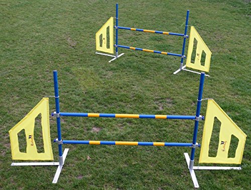 Callieway 2Stk. Agility Hürden, Dog Agi Jump ProIII“ inkl. je 2 Wurfstangen (FCI konform) auch für Cavaletti Training* von Callieway