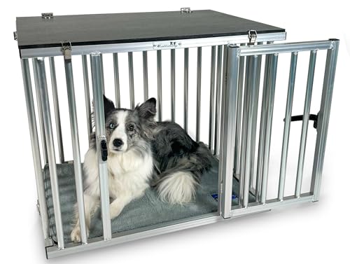 Callieway Faltbare/Klappbare ALU DOGBOX/Hundebox/Transportkäfig klappbar (3XL Super) von Callieway