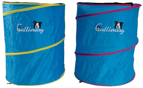 Callieway Blaue Tonne/Fass/Barrel in blau- (Doppelpackung) Hoopers Agility inkl. Transporttasche *** Tonnen – Blau *** von Callieway