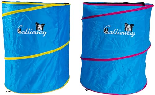 Callieway Blaue Tonne/Fass/Barrel in blau- (Doppelpackung) Hoopers Agility inkl. Transporttasche *** Tonnen – Blau *** von Callieway