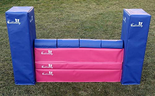 Callieway Turnier Agility Mauer „Bounce over - Soft“ – alle FCI Sprunghöhen (fuchsia/blau) von Callieway