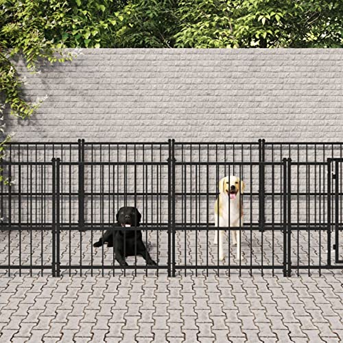 Camerina Outdoor-Hundezwinger Dog House Outdoor Pet Comfort Katzengehege Hundeauslauf DraußEn Tiergehege Stahl 13,14 m² 3124603 von Camerina