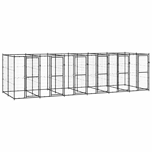 Camerina Outdoor-Hundezwinger Dog House Outdoor Pet Comfort Katzengehege Hundeauslauf DraußEn Tiergehege Stahl 14,52 m² von Camerina